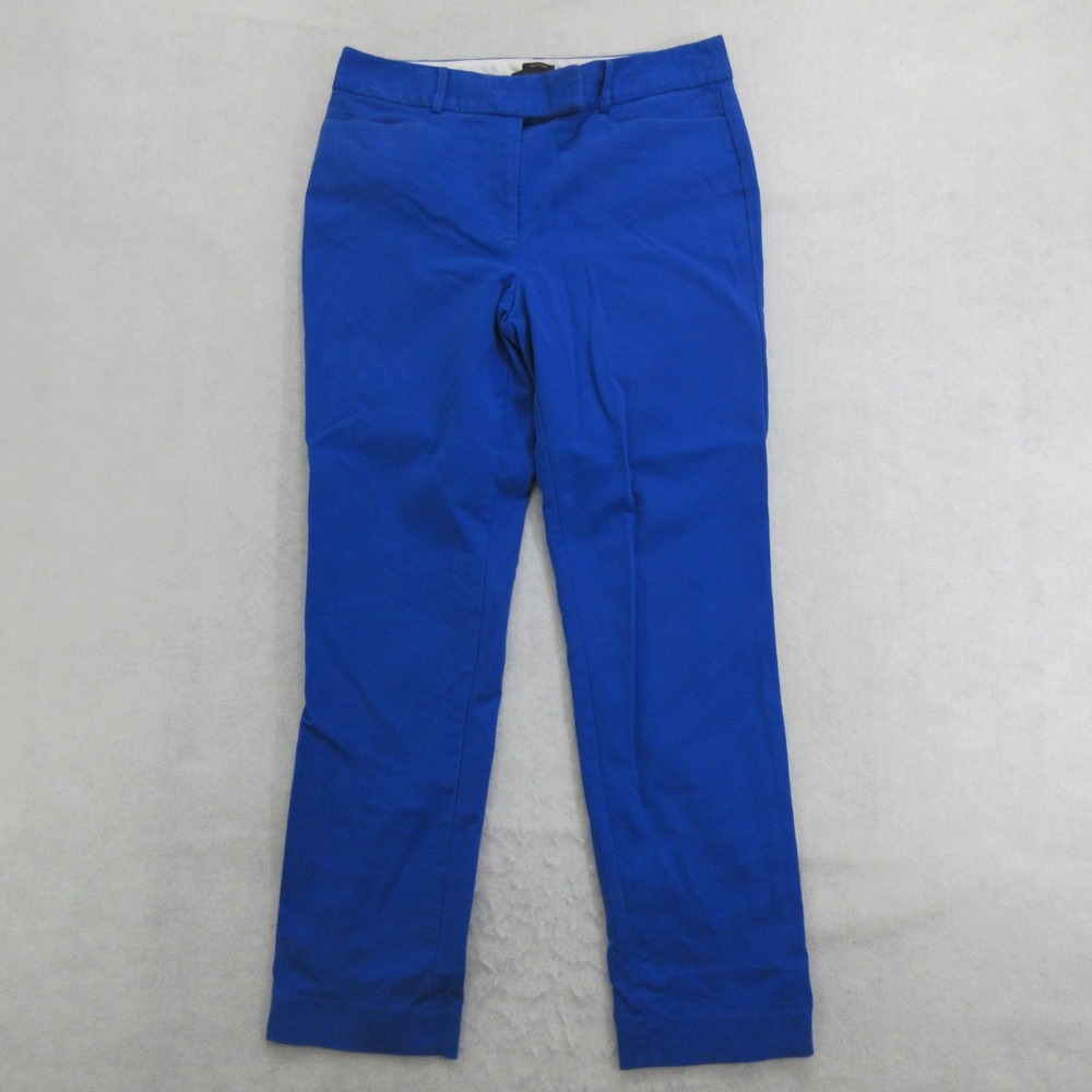 Talbots Newport Womens Blue Straight Leg Stretch Pants Size 6